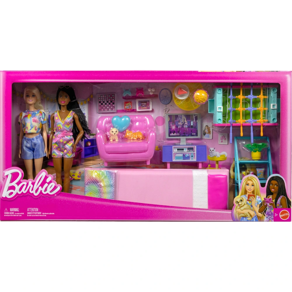 Barbie Games Room Playset with Dolls