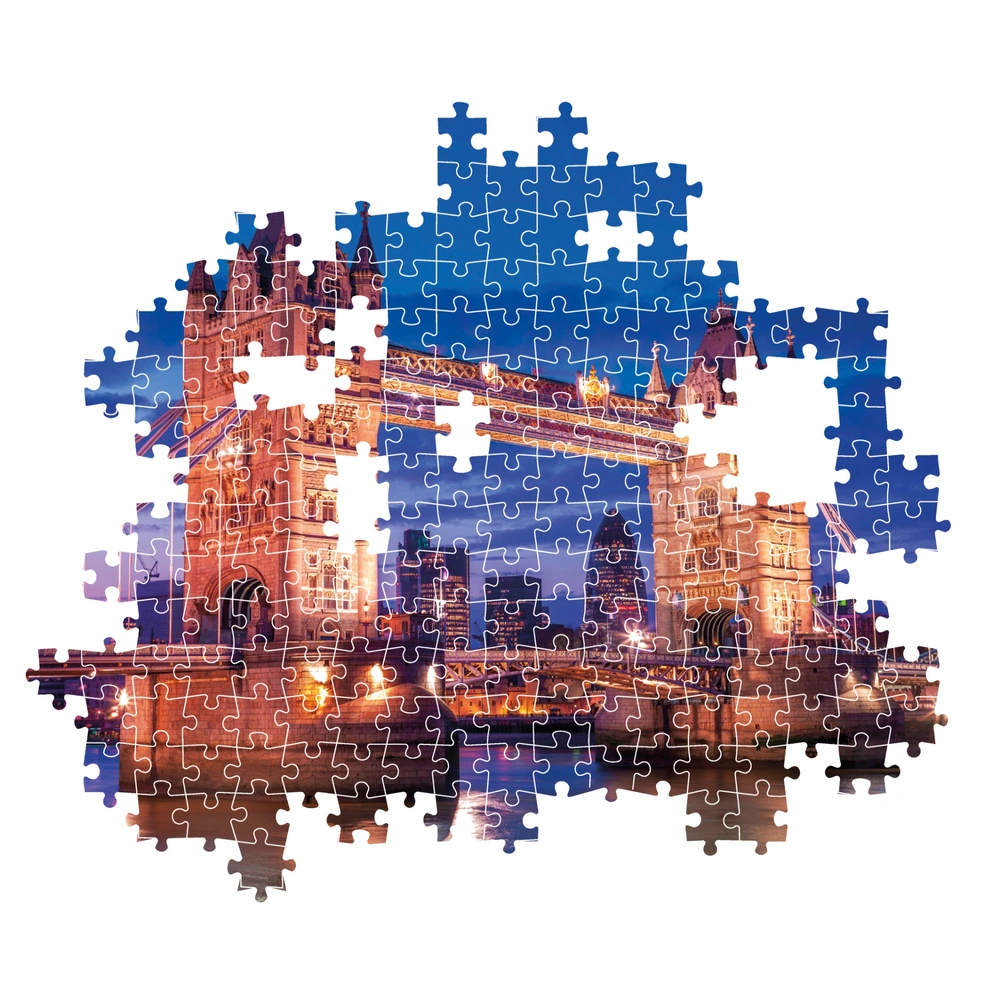 Clementoni Puzzel Panorama Across the River Thames 1000 Stukjes - Puzzel Voor Volwassenen 14-99 Jaar, Gemaakt In Italië 39837