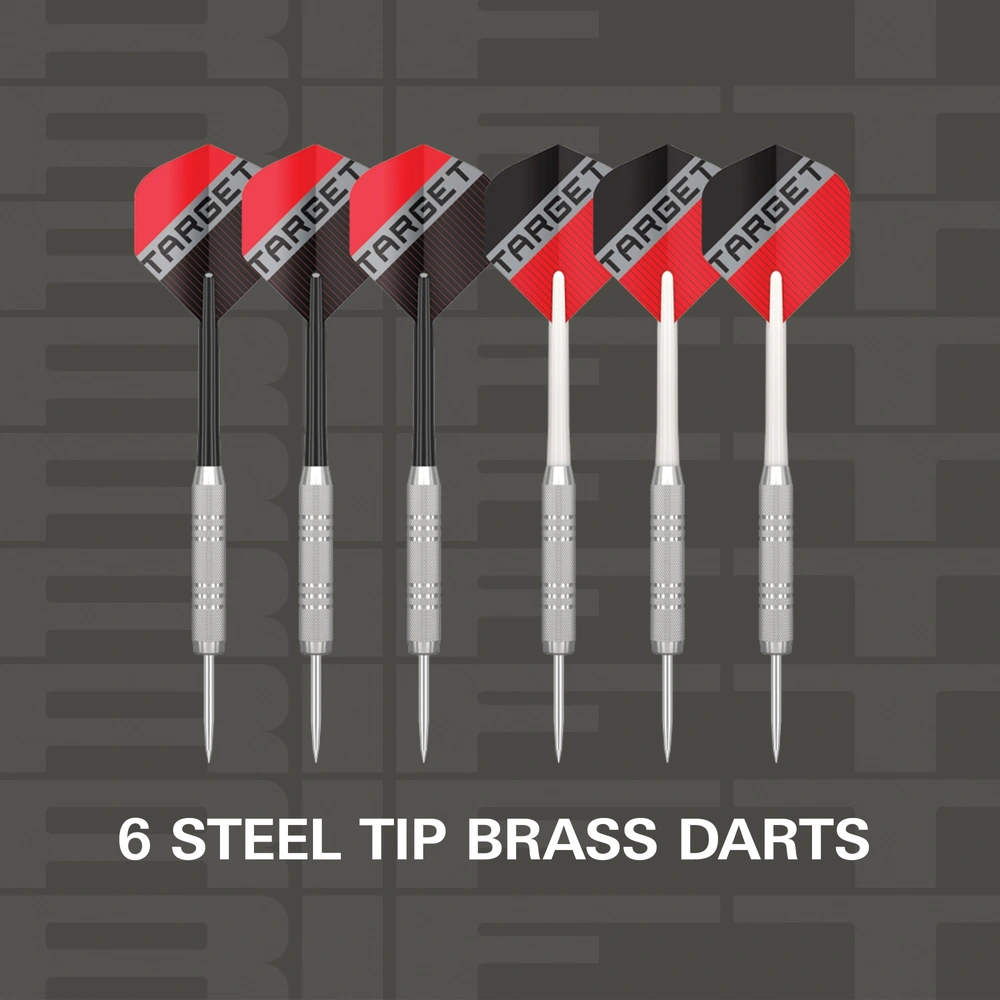 Jeu De Fléchettes Target Darts TOR - Cible Sisal Noir Et Rouge - Neuf Complet