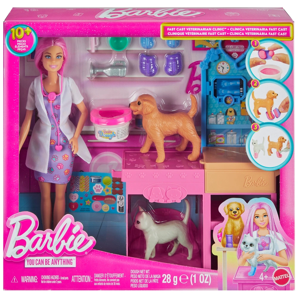 Barbie Fast Cast Vet Clinic Doll and Accessories Playset Smyths