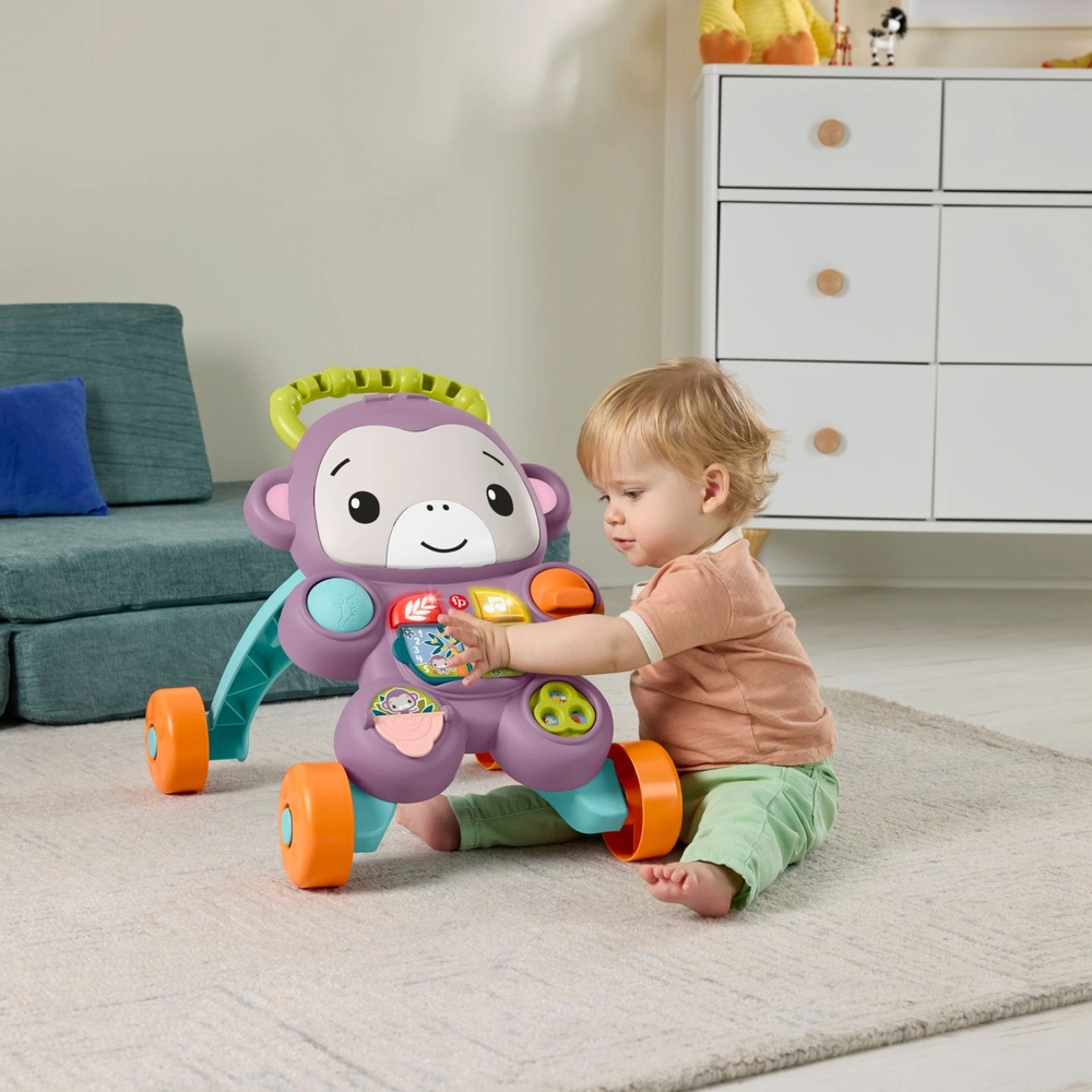 Jumperoo Fisher Fisher Price Kohl's Baby Walkers Fisher-Price Learn With Me  Purple Monkey Baby Walker, image size:1000x1000