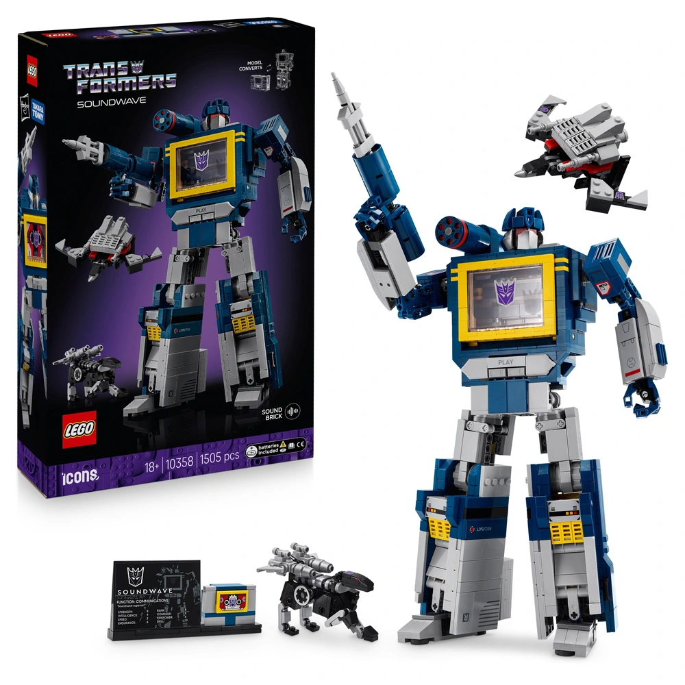 LEGO Icons 10358 Transformers: Soundwave Set for Adults Smyths