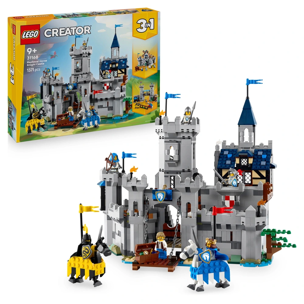 LEGO Creator 31168 3-in-1 Medieval Horse Knight Castle Set