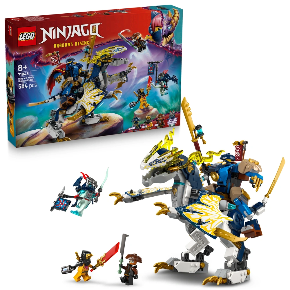 LEGO NINJAGO 71843 Rogue's Mech Dragon Rider Set Smyths Toys UK