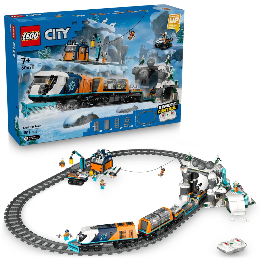 LEGO City 60470 Explorers' Arctic Polar Express Train Set Smyths