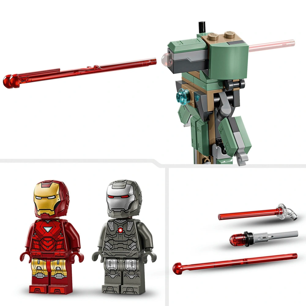 LEGO Marvel 76320 Iron Man War Machine vs Hammer Drones Set