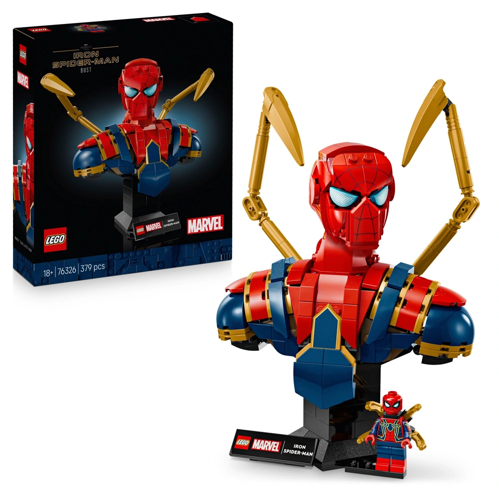 LEGO Marvel 76326 Iron Spider-Man Bust Set for Adults Smyths Toys UK