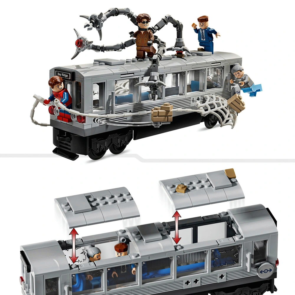 LEGO Marvel 76321 Spider-Man vs. Doc Ock Subway Train Scene Set