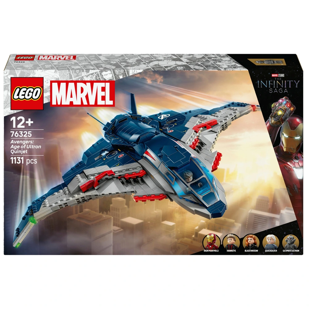 LEGO Marvel 76325 Avengers: Age of Ultron Quinjet Set Smyths Toys UK