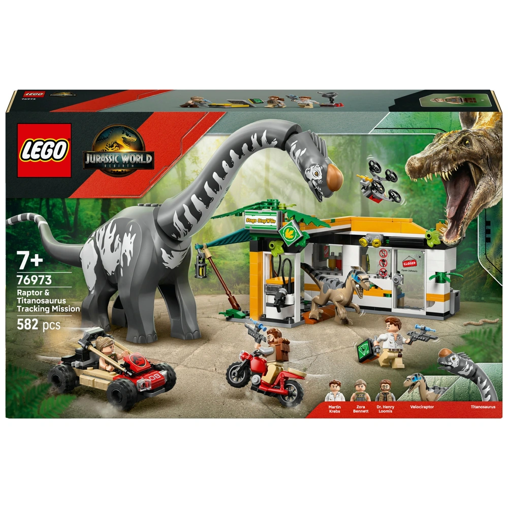 LEGO Jurassic World 76973 Raptor Titanosaurus Tracking Mission