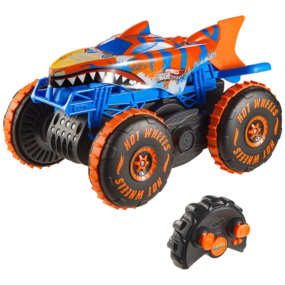 Hot Wheels Monster Trucks Sharks Dinos 1:15 Remote Control