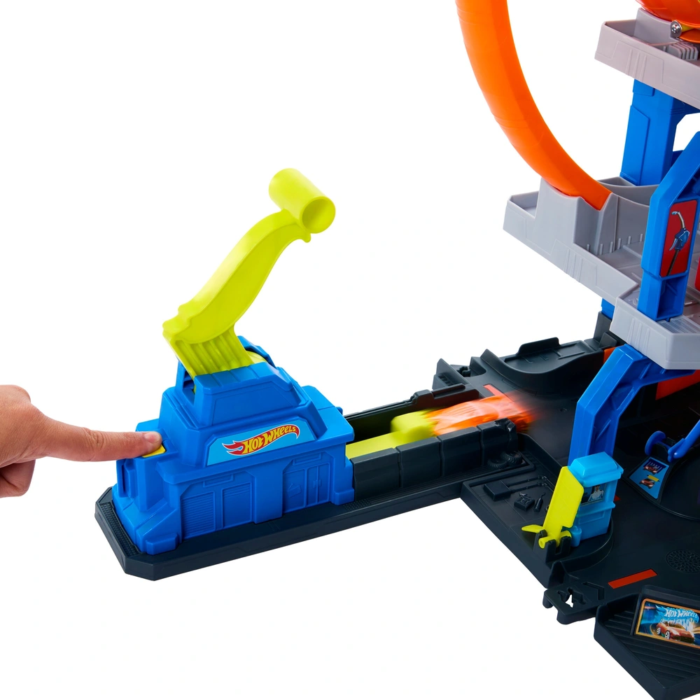 Hot Wheels Mattel Launching Garage Playset With Toy Hot Wheels