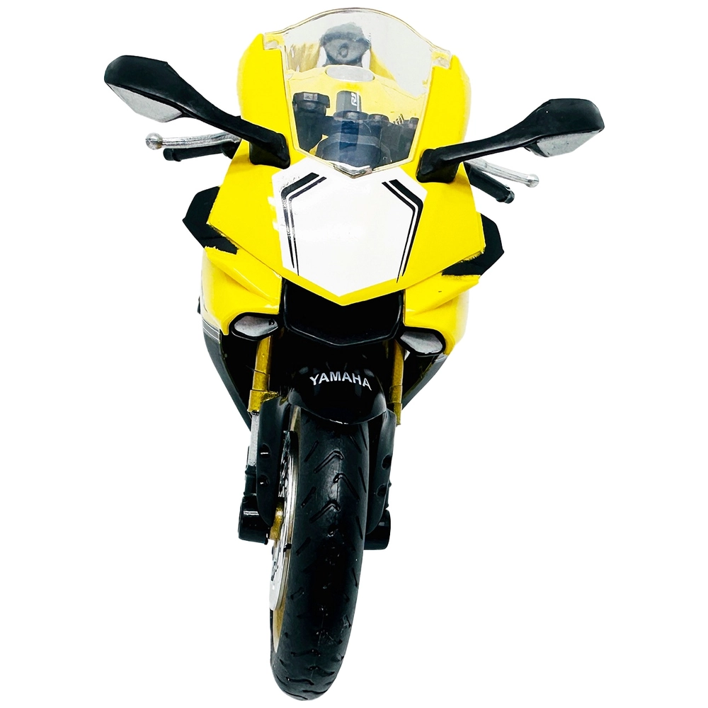 Maquette Moto Yamaha YZF-R1M échelle 1/12 – Modèle Die-cast Avec Roues Mobiles Et Suspension, Cadeau Collectionneur