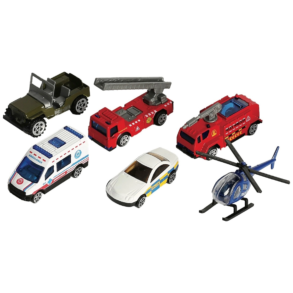 Super Wheelz Diecast Emergency 1:64 Scale 6 Pack | Smyths Toys UK