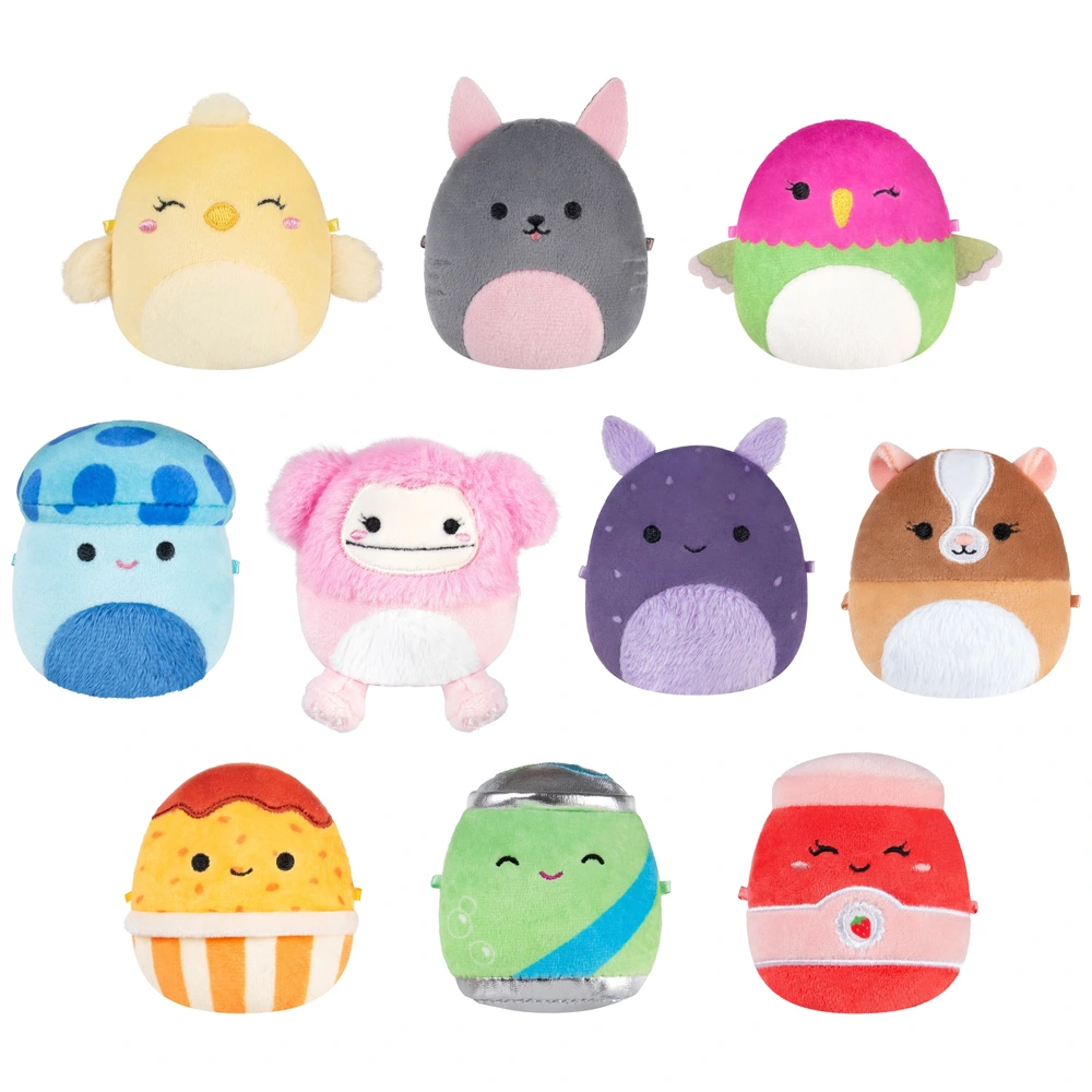 Original Squishmallows Micromallows Plush 10 Pack (with Nestor the