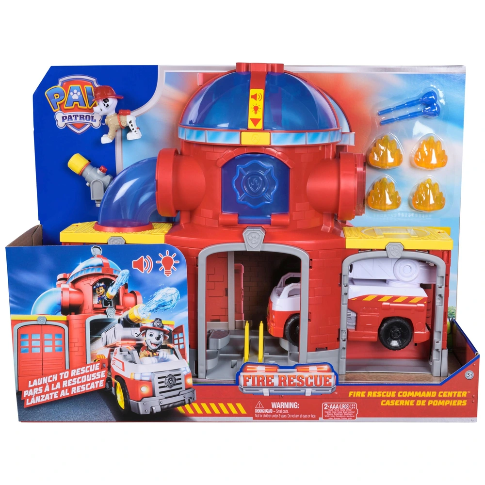 Coffret Pat Patrouille Rescue Wheels : Tout Terrain Camion Pompier + Marcus - Vehicule Transformable - Figurine Chien - à Prix