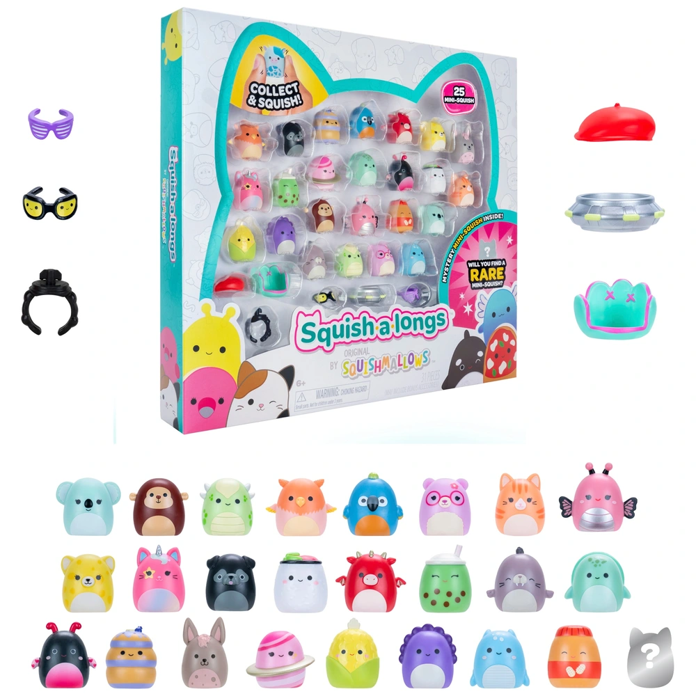Original Squishmallows Squish-a-Longs Mini-Squish Series 25 Pack