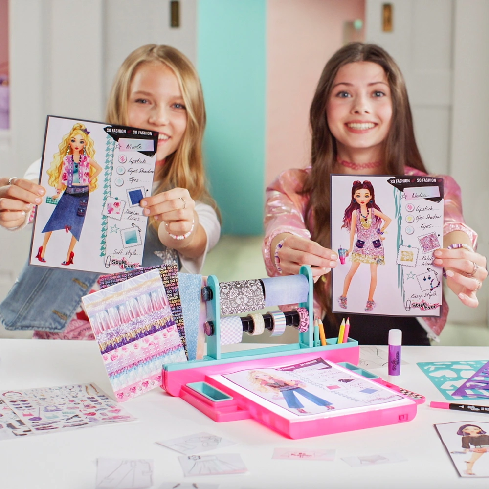 Canal Toys - Style 4 Ever - Le Studio de Mode Lumineux pour Enfants de 6 Ans+ - Activité Manuelle - Idée Cadeau pour Donner Vie à tes Croquis Grâce à ta