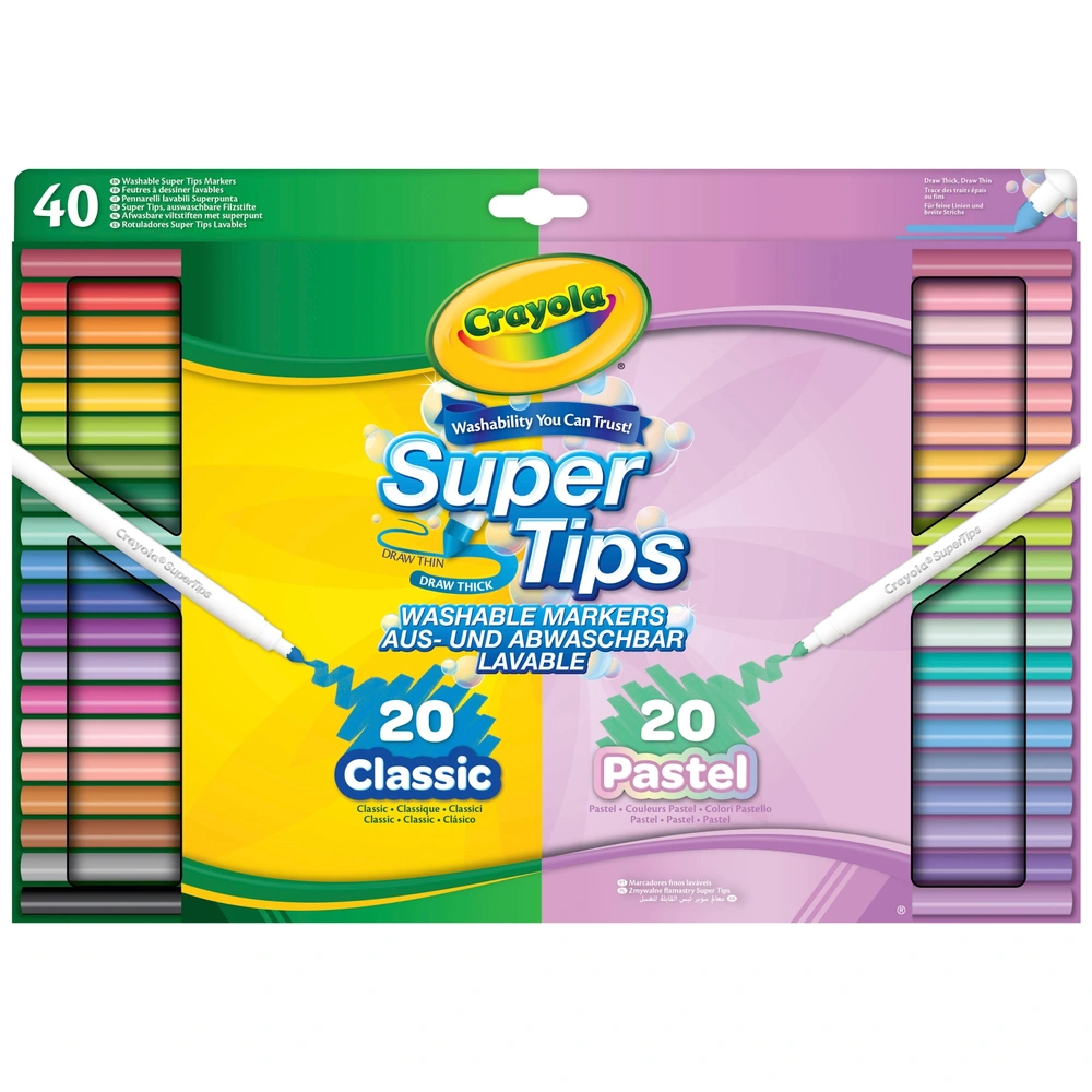 Pastel Crayola Felt Tip Markers Crayola-Supertips Colored Felt Tip