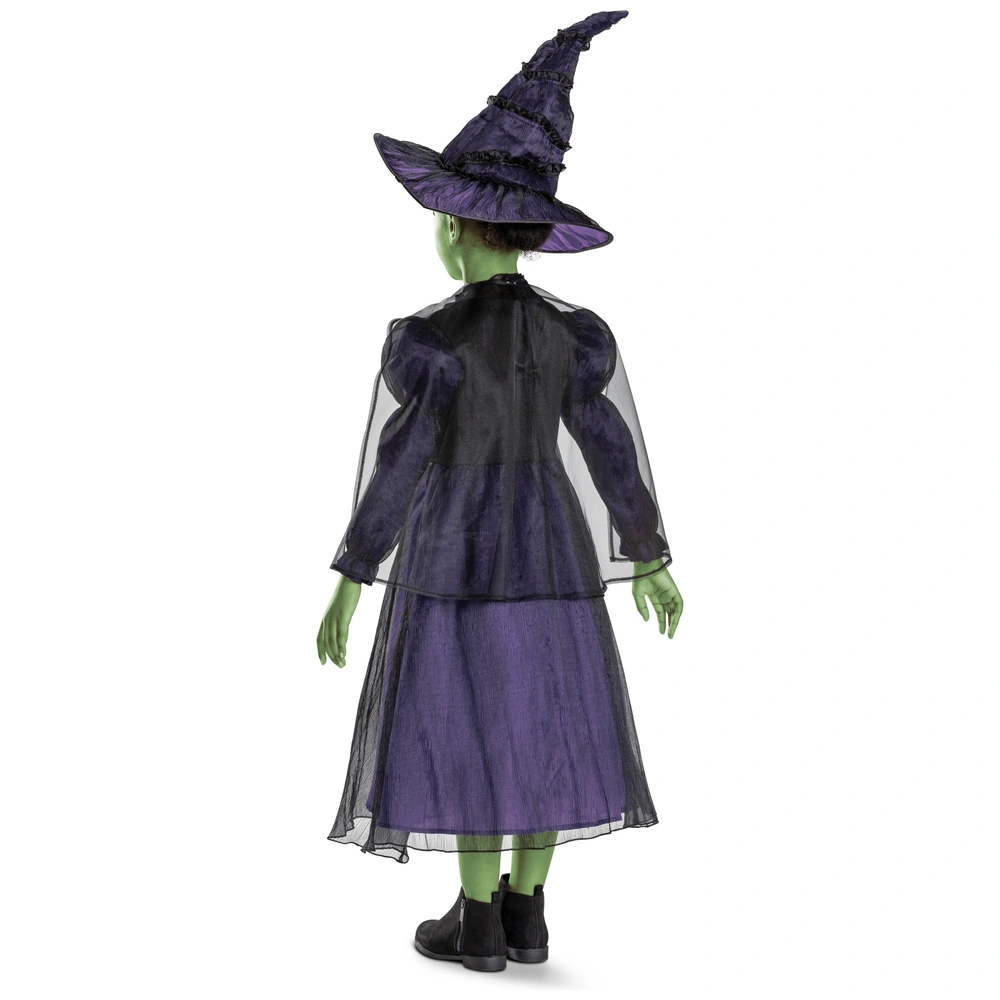 Wicked Elphaba Kids Fancy Dress, Includes Detailed Hat And Outfit With Mesh Cape, Officially Licensed, Comfortable And Detailed Design, Inspired By - View #2