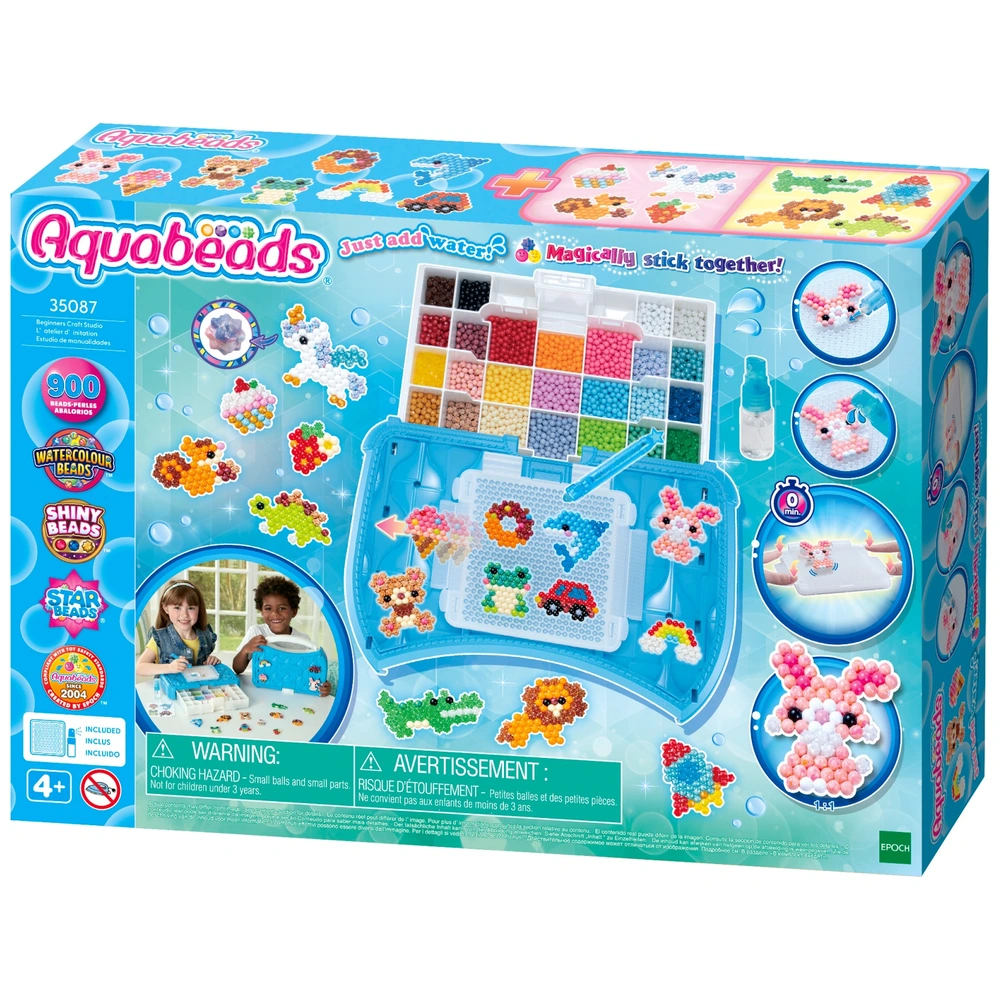Aquabeads Beginners Craft Studio Set with 900 Beads | Smyths Toys UK