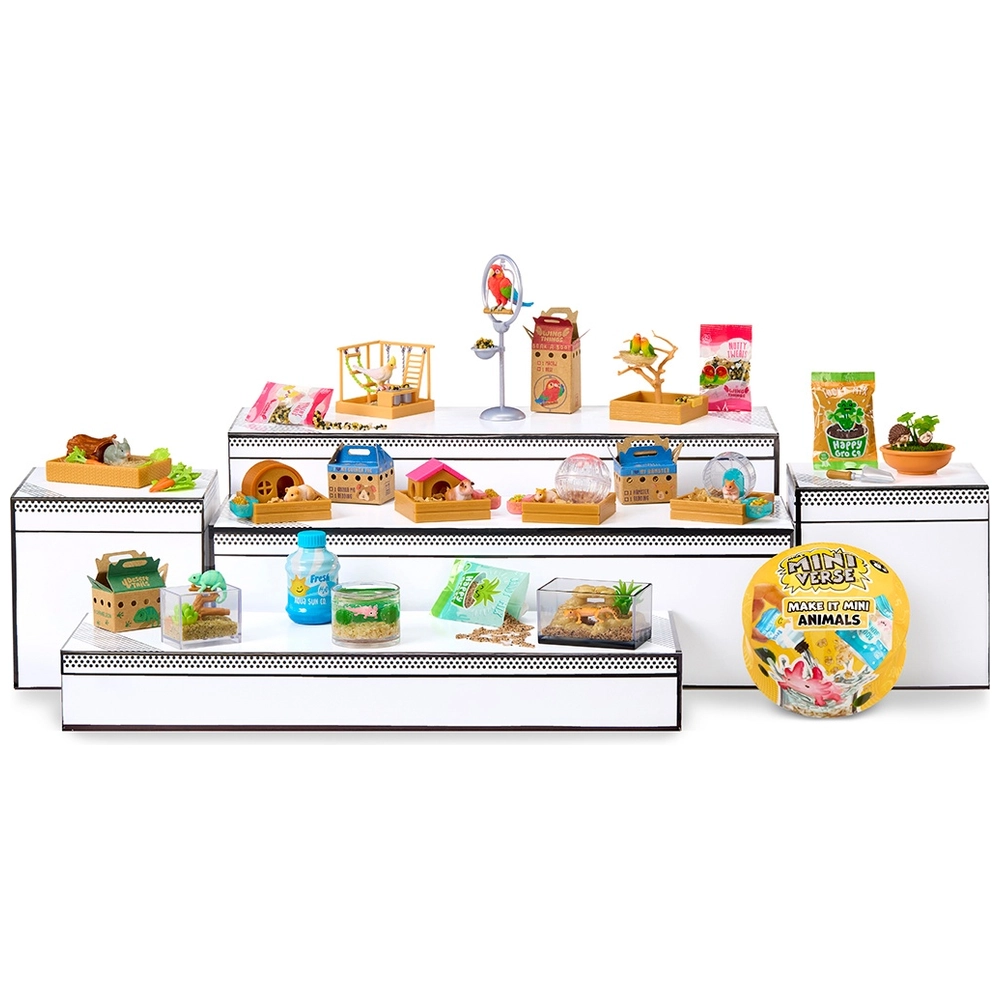 Miniverse Make It Mini Animals – Kit Collection Figurines Animaux + Habitat En Résine – DIY Loisir Créatif Dès 8 Ans