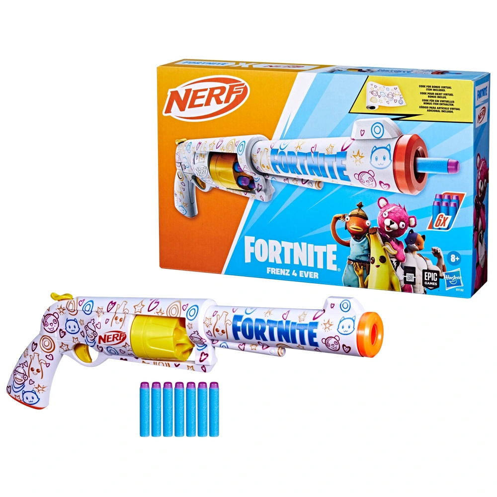NERF Fortnite Frenz 4 Ever Blaster mit 6 Pfeilen | Smyths Toys Schweiz