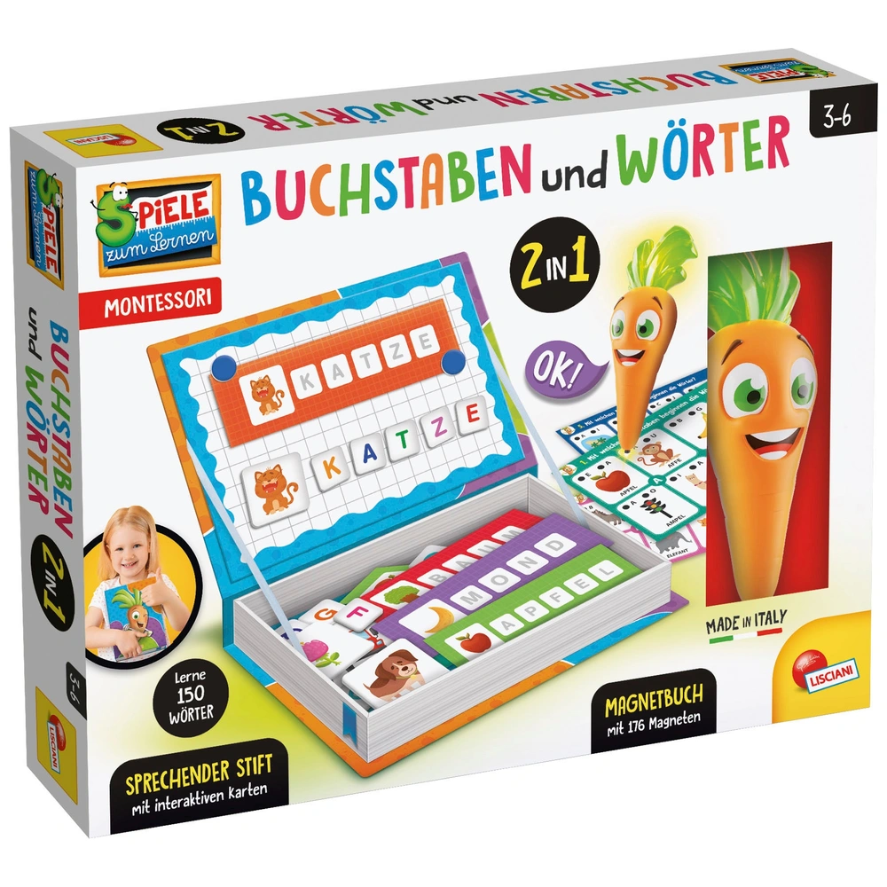 Clementoni Sapientino Logic - Buchstaben & Wörter Lernspiel Für Kinder Ab 4 Jahren