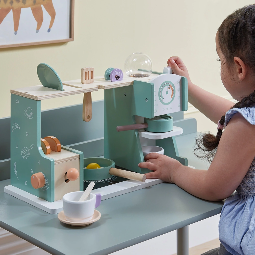 Kitchen Corner Wooden Coffee Machine Playset Smyths Toys UK