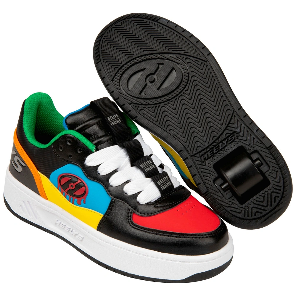Heelys Rezerve Low X2 Shoes Black Red Cyan Yellow UK Size
