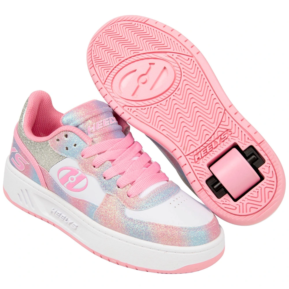 Heelys Rezerve Low X2 Shoes Light Pink White Rainbow UK Size