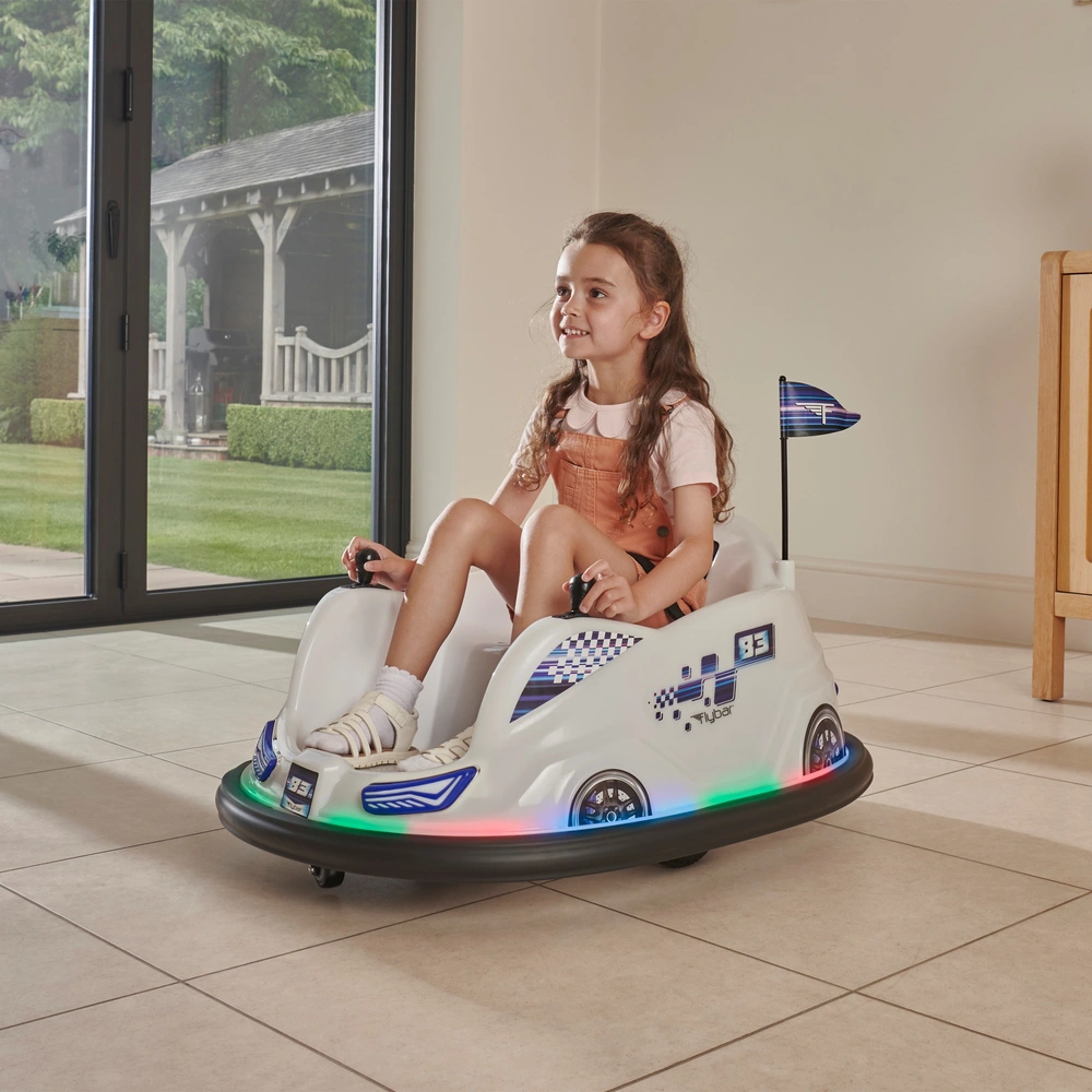 Flybar Glow Lithium Electric Bumper Car White Smyths