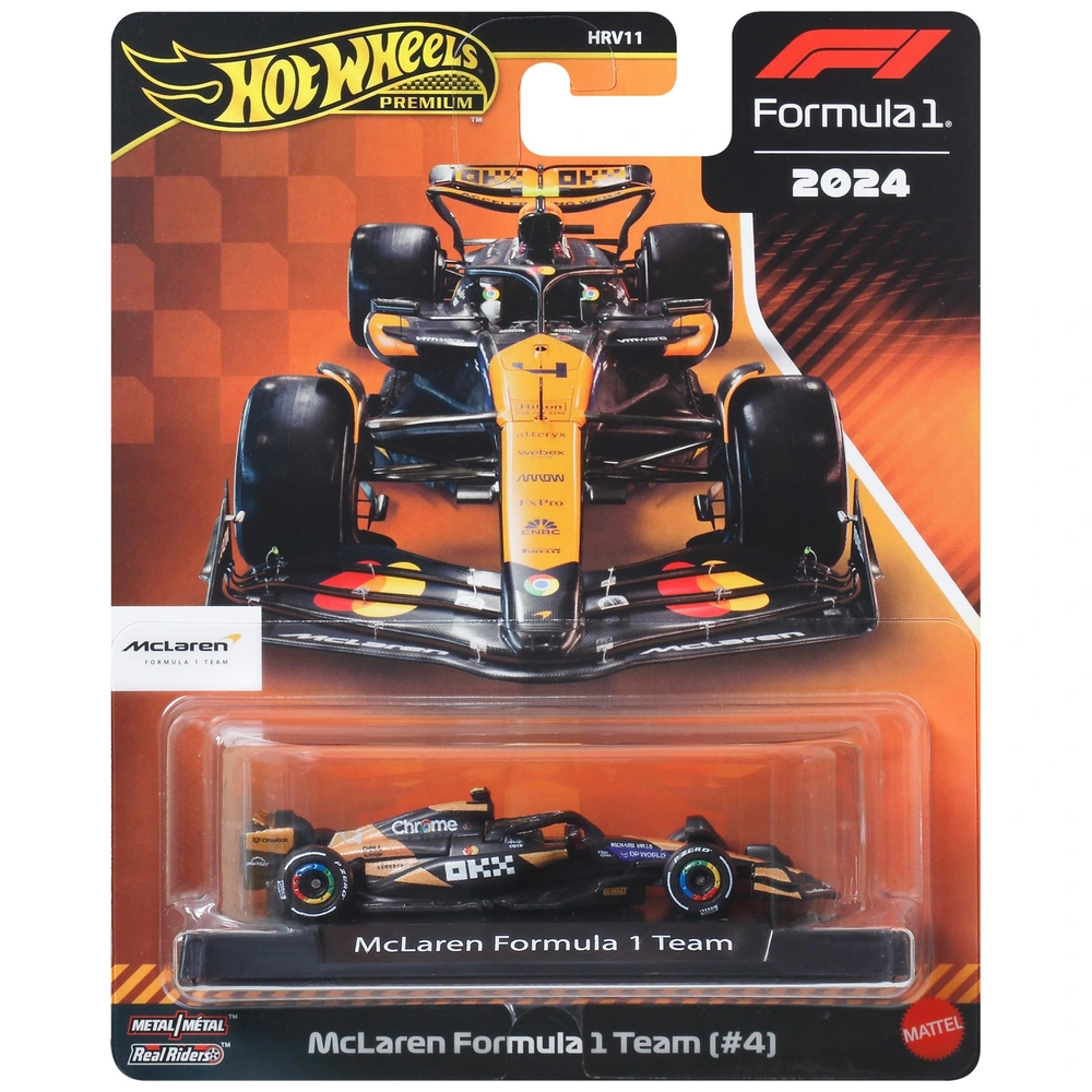 Hot Wheels McLaren F1 ミニカー 24 Hot Wheels Premium 2024 Formule 1 Auto McLaren F1 Team Lando