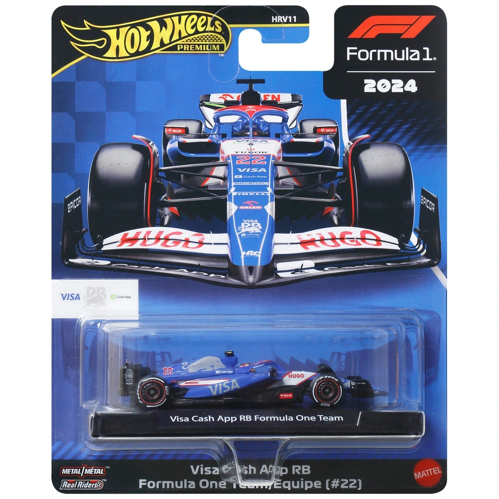 Hot Wheels - Formule 1 2024 Premium 1/64 Véhicule VCARB Yuki