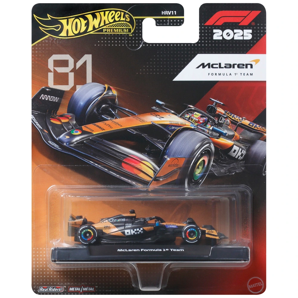 Hot Wheels Premium 2025 Formula 1 Diecast Cars McLaren F1 Team (No