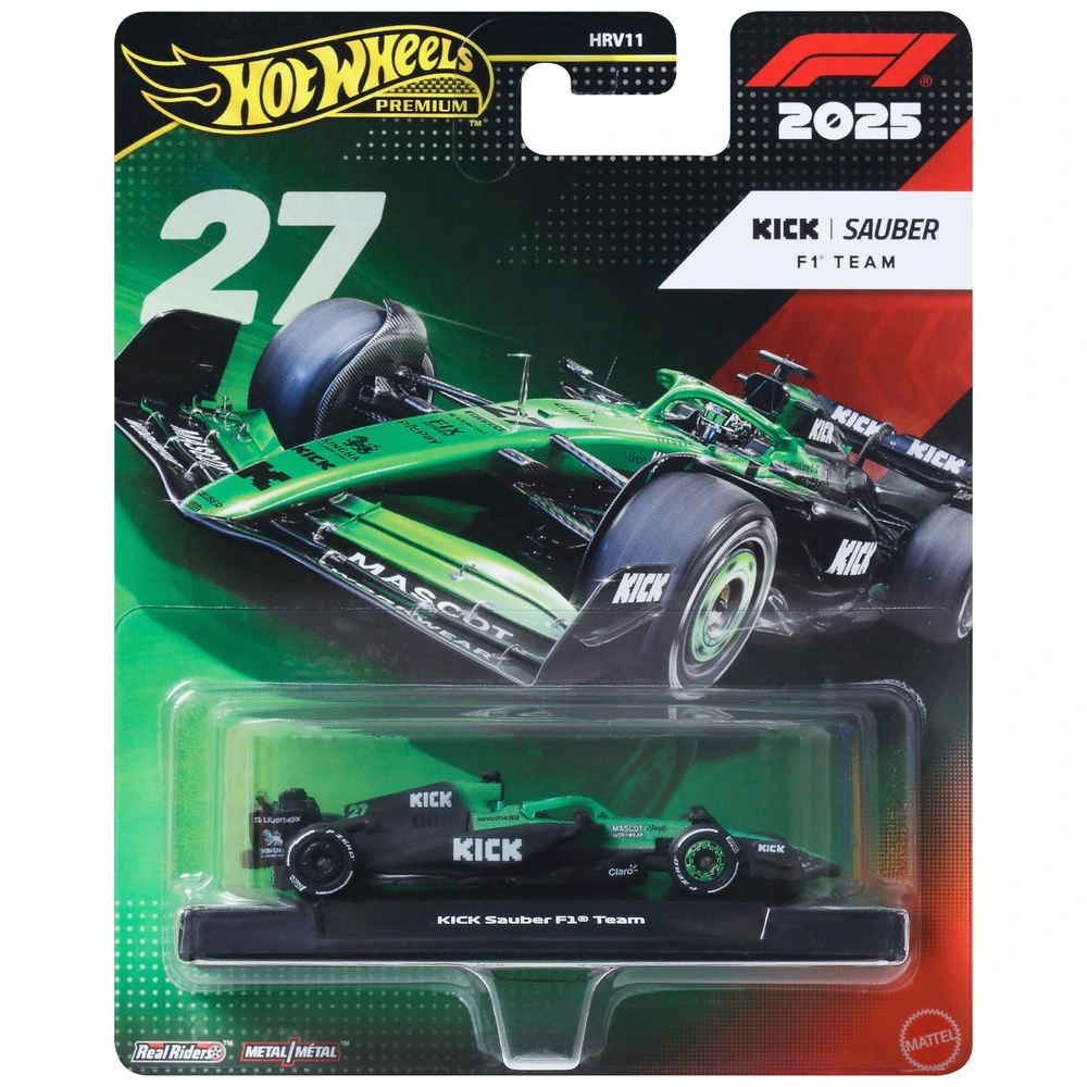 Hot Wheels Premium Auto Formule 1 2025 Auto Kick Sauber F1 Team