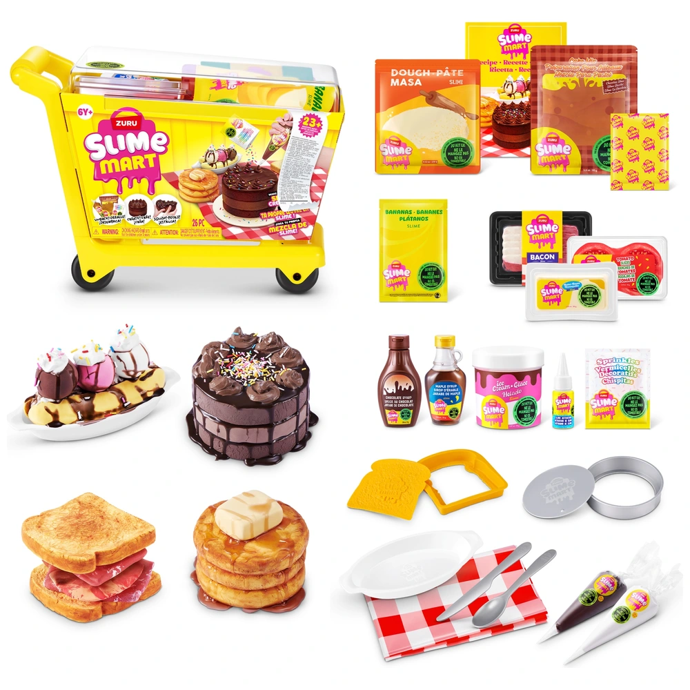 Slime Mart ZURU - Kit Pâte Slime Alimentaire Réaliste - Crée, écrase, Joue - Activité Sensorielle Pour Enfants 6+