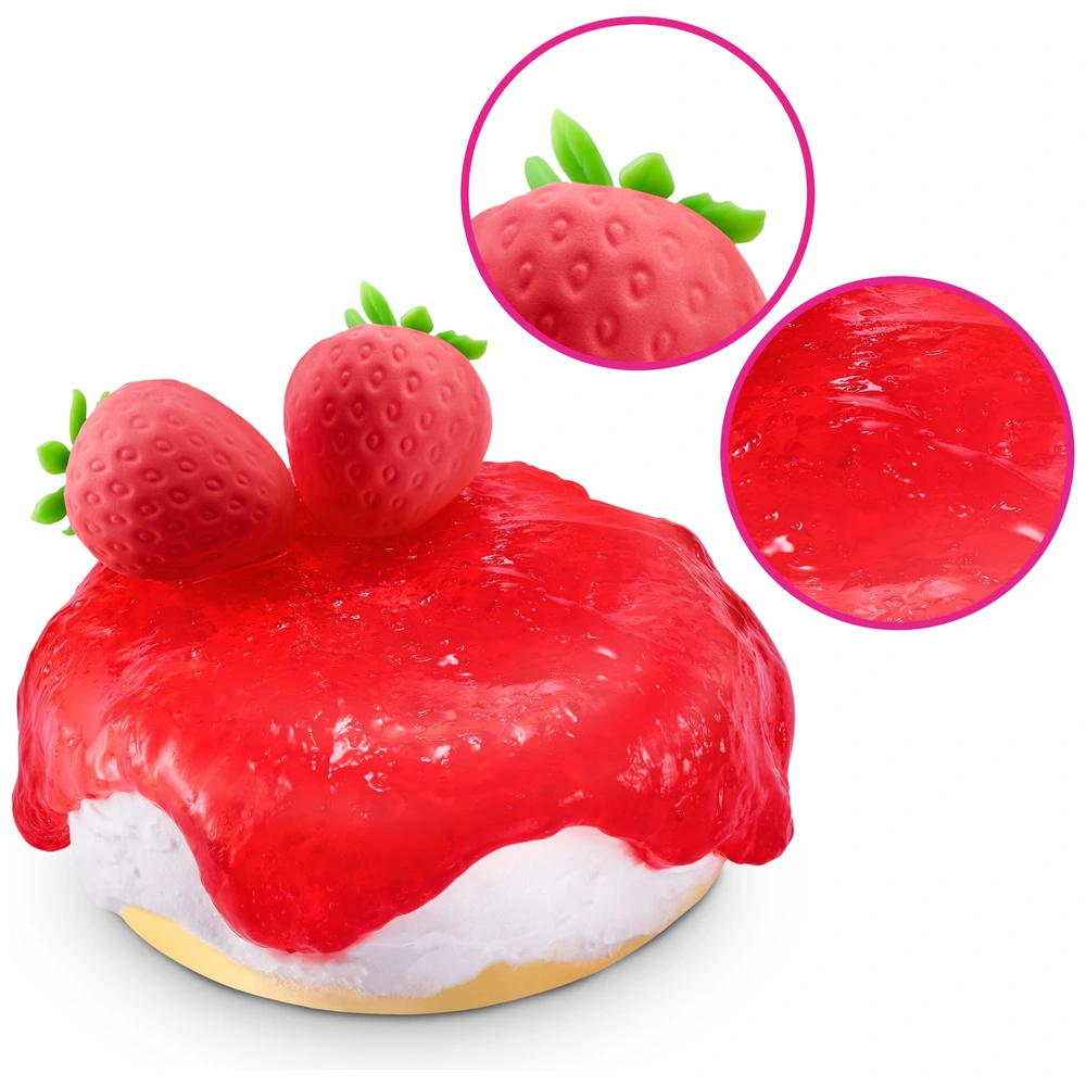 Slime Mart – Kit Pâtisserie Fraise (2 Cheesecakes) à Façonner, Jeu Sensoriel Enfant/adulte