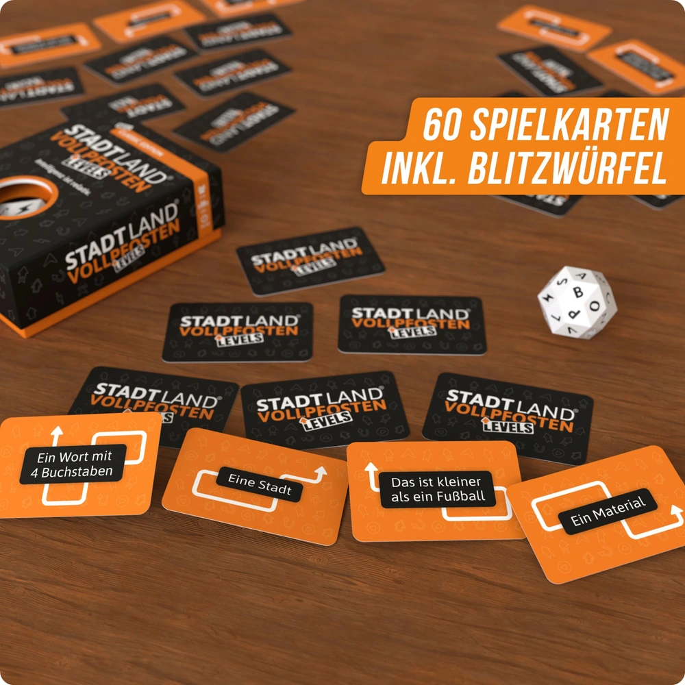 DENKRIESEN - City Land VOLLPFOSTEN® Expert Edition – 'La Conoscenza è Potenza' – A4 | Gioco per Feste | Gioco di Famiglia | Fiume Città | Blocco Gioco | Idea Regalo