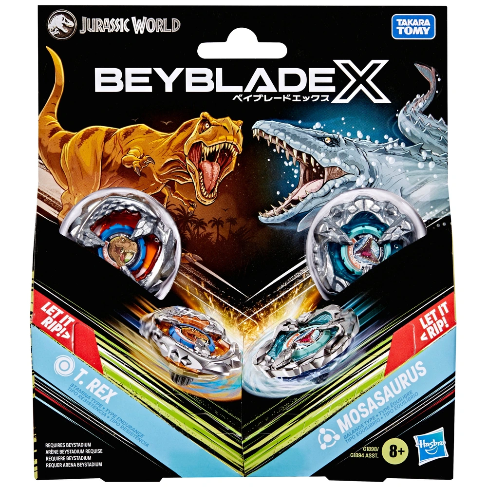BURST マガジン セット (4, 5, 8, 10, 12号) Beyblade X Jurassic World T-Rex vs. Mosasaurus 2-Pack | Smyths