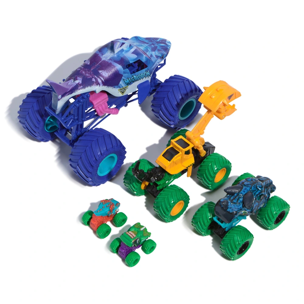 Coffret Hot Wheels X-Raycers – 5 Véhicules + Carte Tigre – Set Thème Street Beasts – Miniatures – Dès 3 Ans – Collection