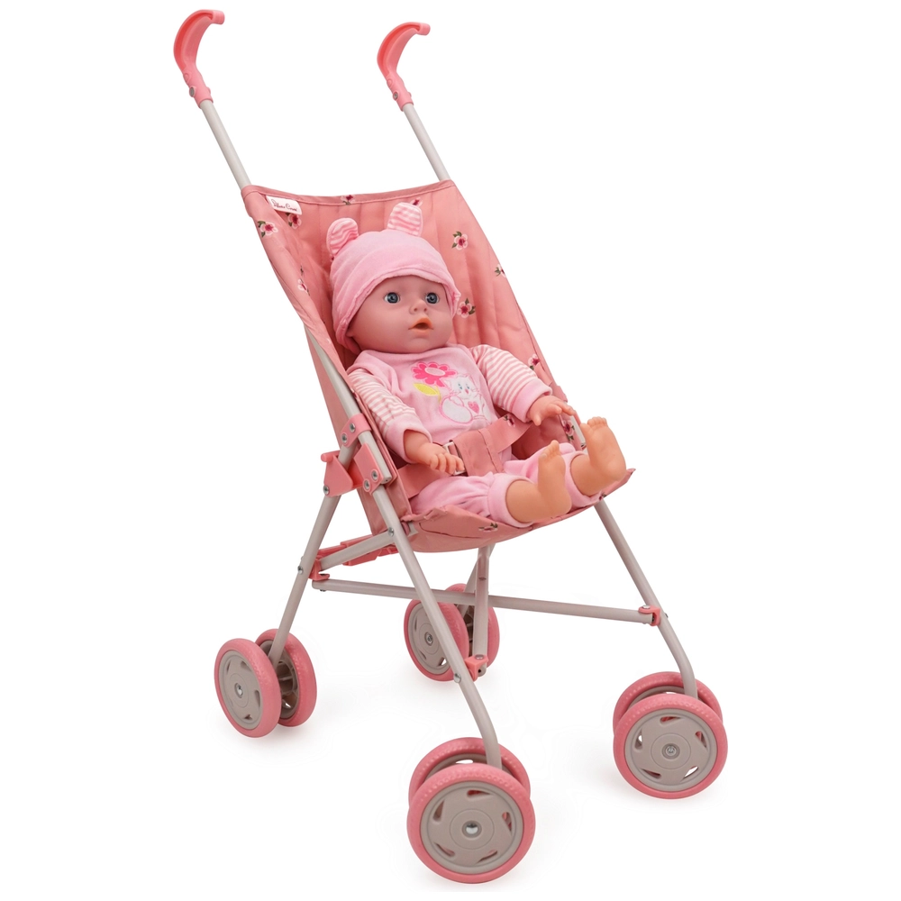 Silver Cross Pop Baby Doll Umbrella Stroller in Pink Floral 71cm