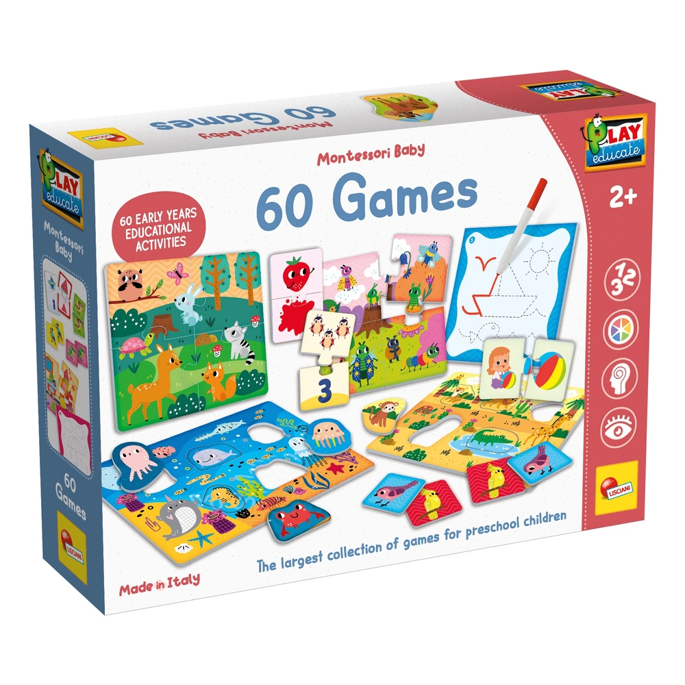 Montessori Baby Play Educate 60 Games Set Smyths Toys UK