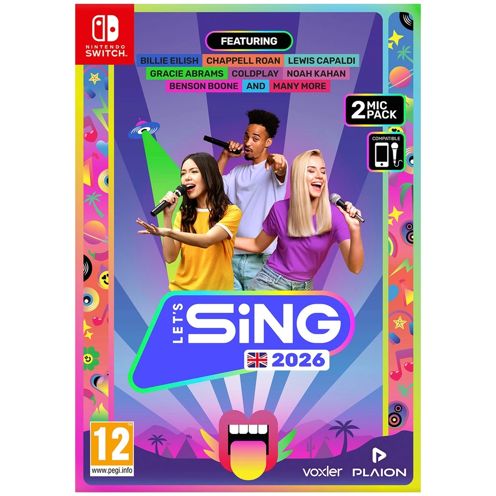 Let's Sing 2026 2-Mic Pack Nintendo Switch Smyths Toys UK