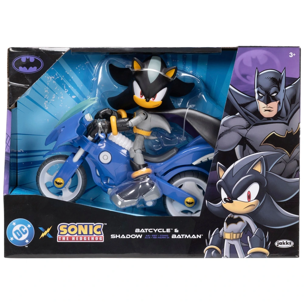 DC x Sonic the Hedgehog Set Batcycle & Shadow as Batman | Smyths