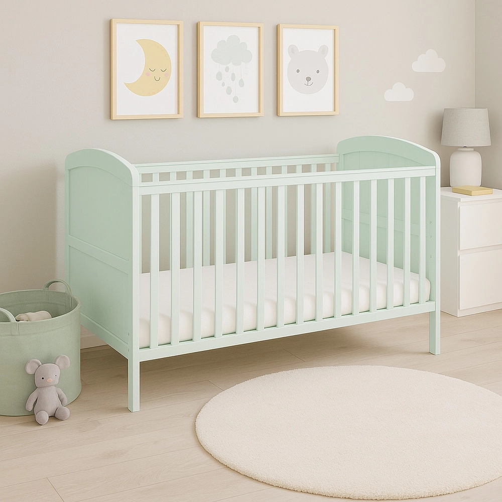 Baby Elegance Heuston Cot Bed Sage Green Smyths Toys UK
