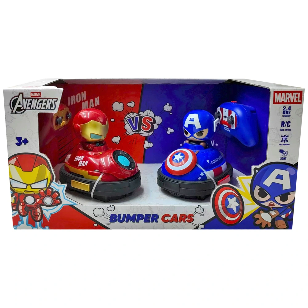 Marvel Avengers Remote Control Bumper Cars Captain America vs Iron