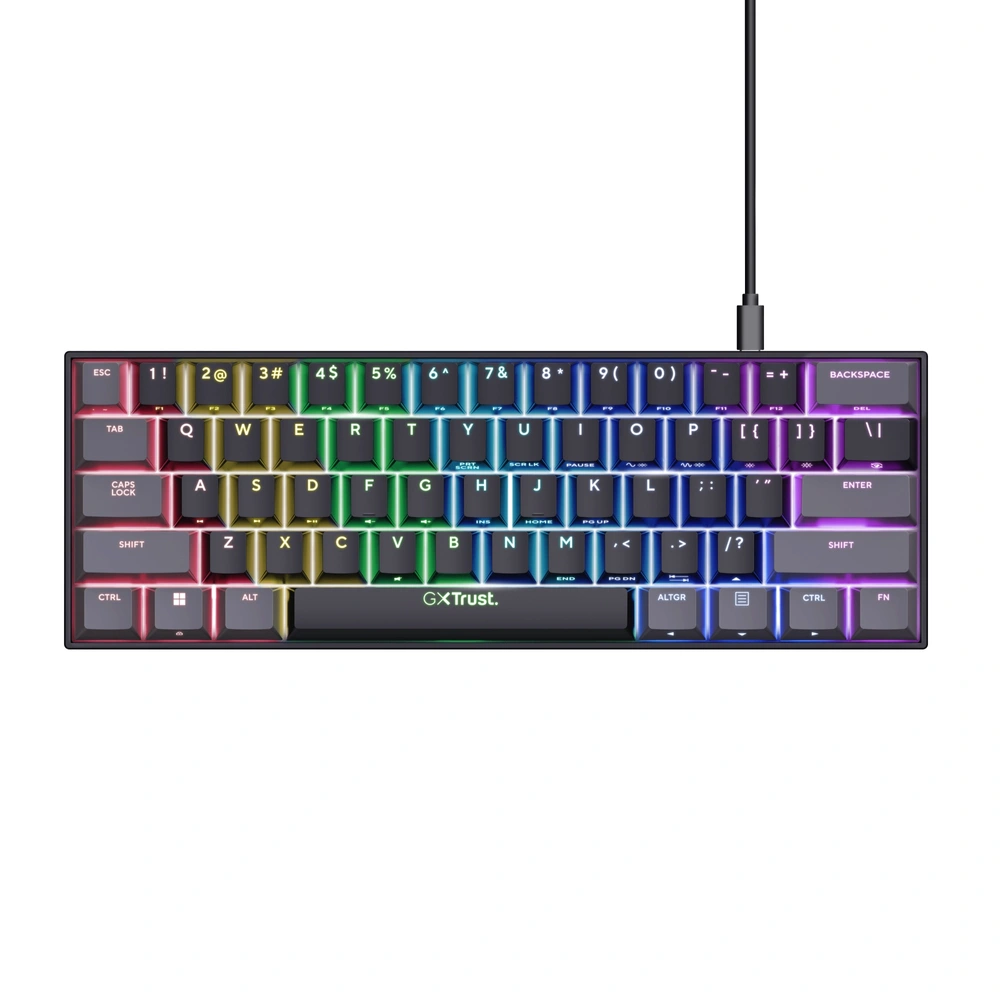 Trust GXT 867 Acira 60% Mini Mechanical Gaming Keyboard | Smyths