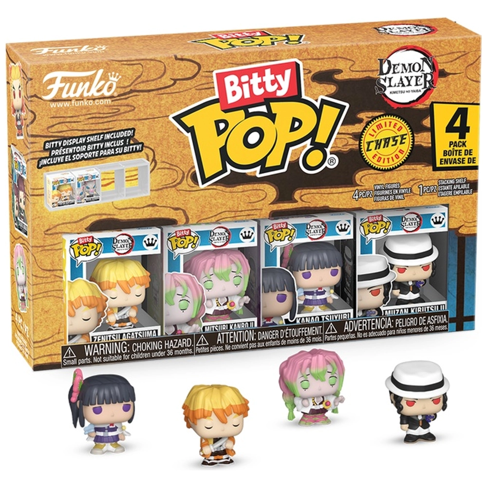 Funko Bitty POP! 4 Pack: Demon Slayer Zenitsu Chase Assortment