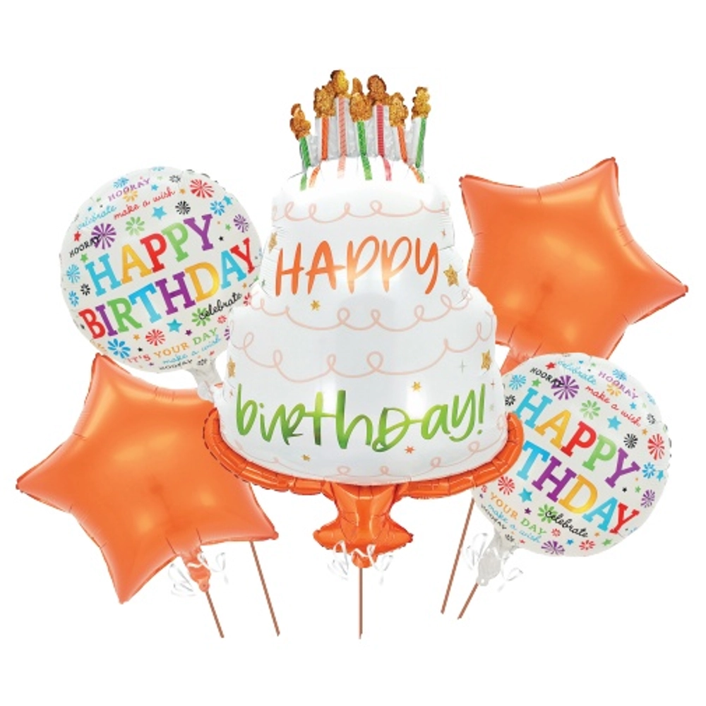 Happy Birthday Folienballons – 12 Buchstaben, Mehrfarbig, 35,6 Cm, Wiederverwendbar Mit Ventil